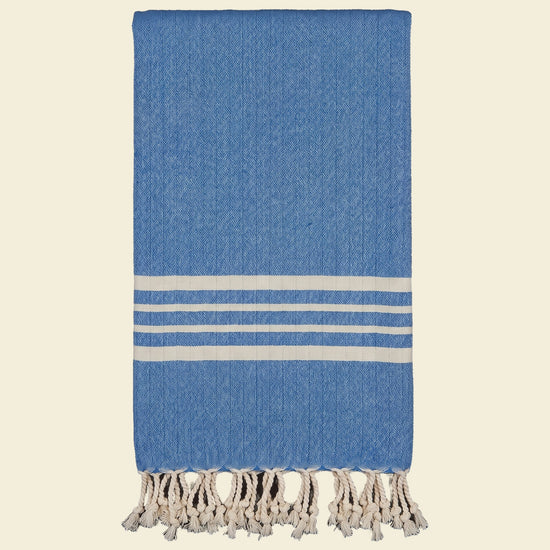 hamamdoek Krem Sultan blue - op kleur