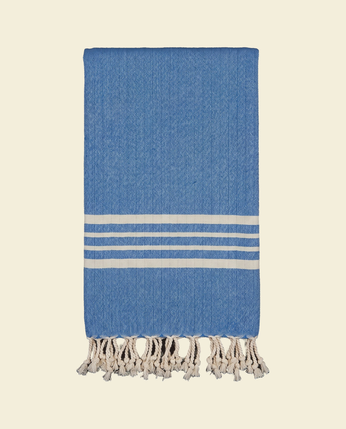 hamamdoek Krem Sultan blue - op kleur