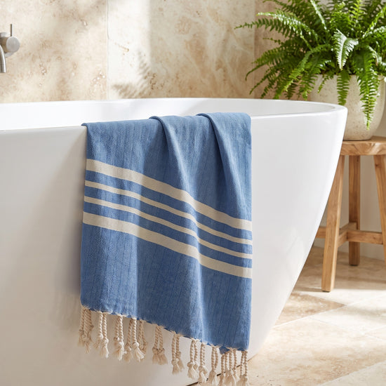 hamamdoek Krem Sultan blue - sfeer