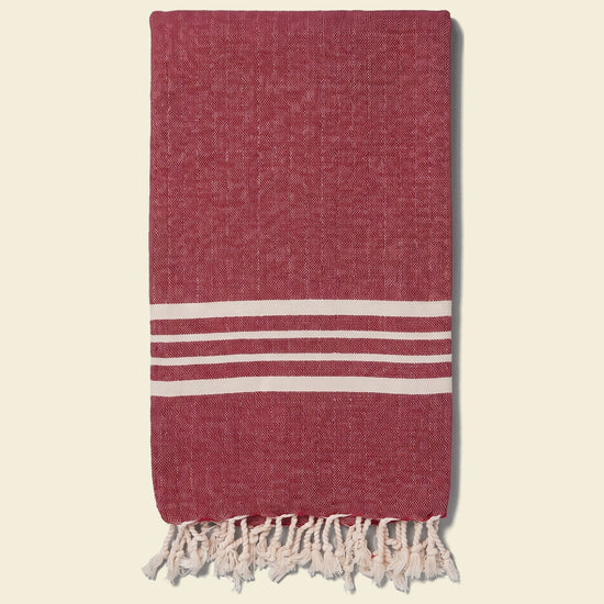 hamamdoek Krem Sultan bordeaux - op kleur