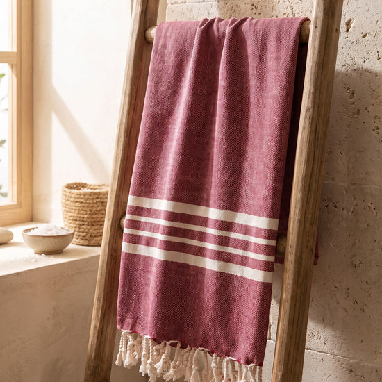 hamamdoek Krem Sultan bordeaux - sfeer