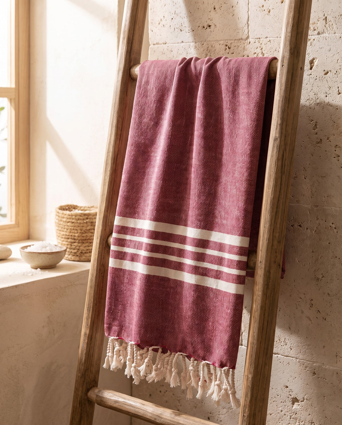 hamamdoek Krem Sultan bordeaux - sfeer
