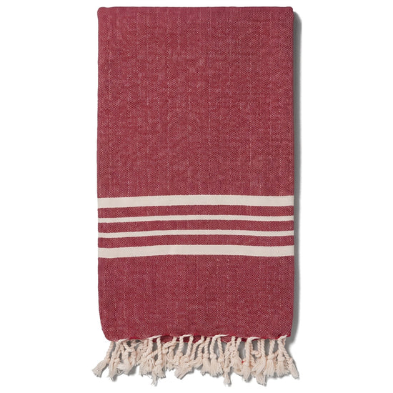 hamamdoek Krem Sultan bordeaux - vrijstaand