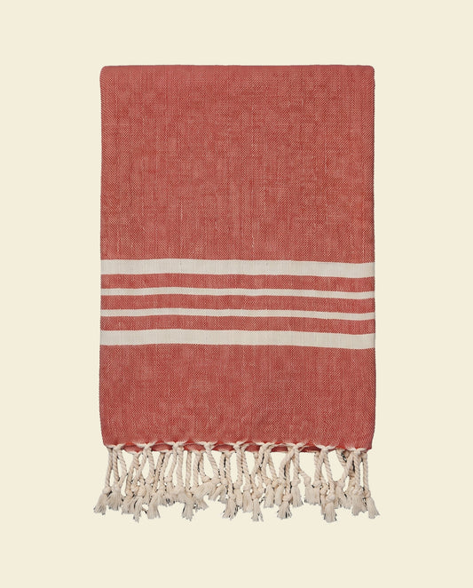 hamamdoek Krem Sultan brick - op kleur