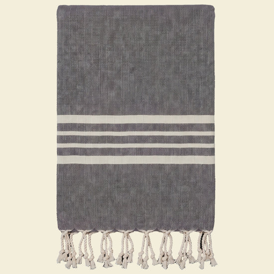 hamamdoek Krem Sultan dark grey - op kleur