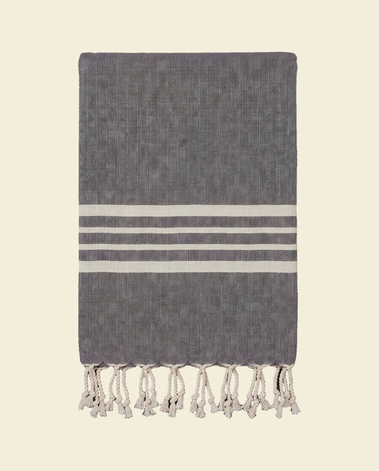 hamamdoek Krem Sultan dark grey - op kleur