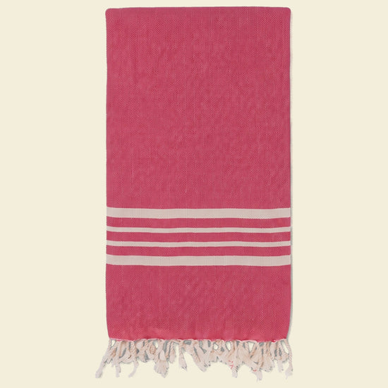 hamamdoek Krem Sultan fuchsia - op kleur