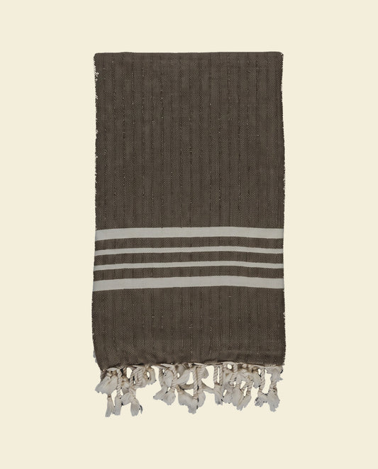hamamdoek Krem Sultan khaki - op kleur