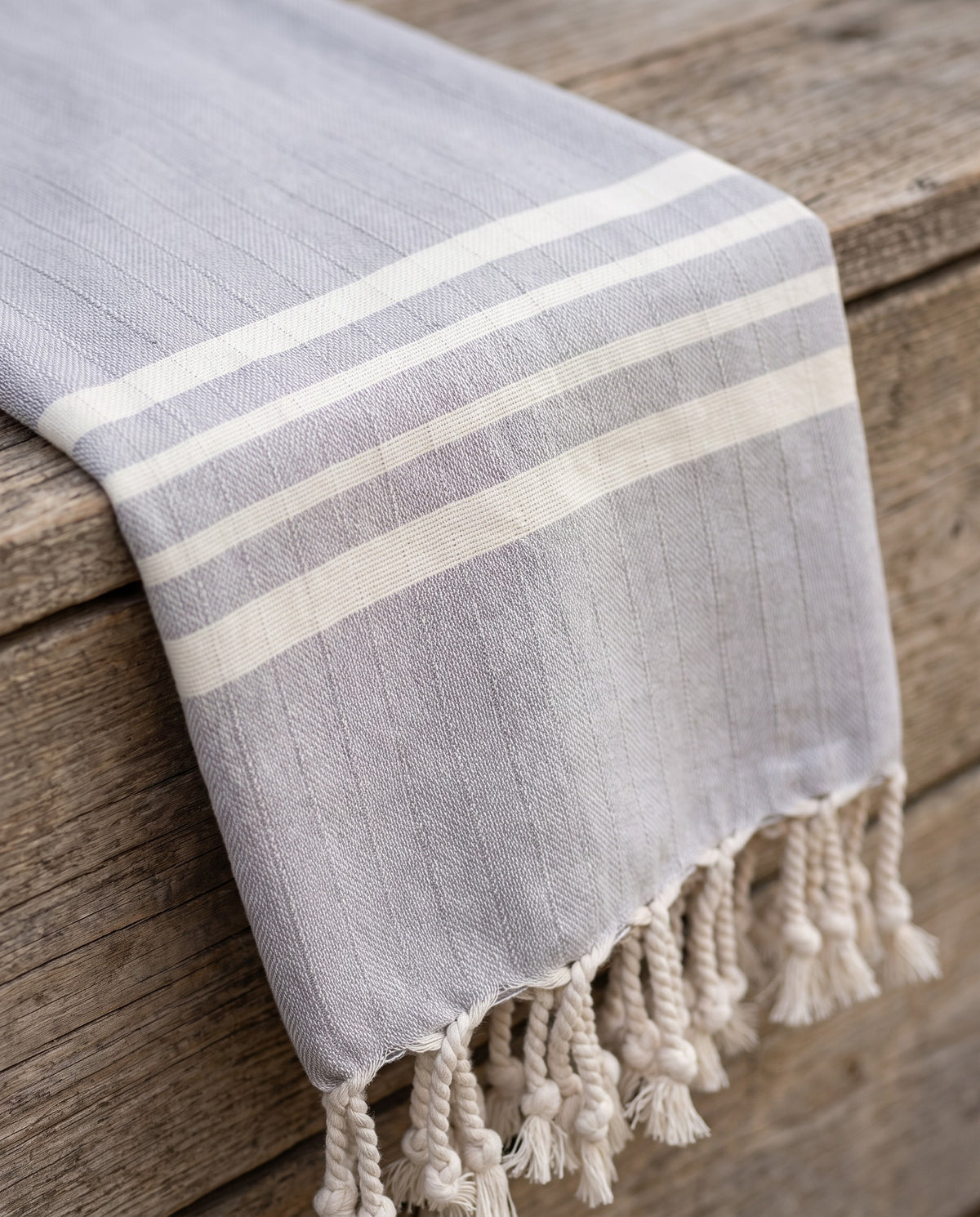 hamamdoek Krem Sultan light grey - detail