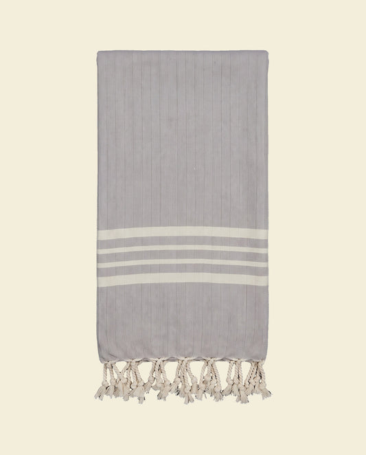 hamamdoek Krem Sultan light grey - op kleur
