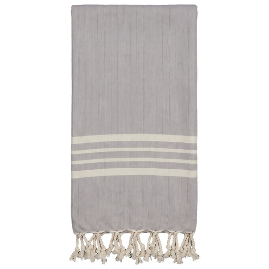 hamamdoek Krem Sultan light grey - vrijstaand