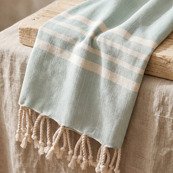 hamamdoek Krem Sultan mint - detail