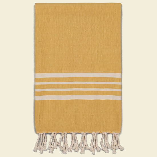 hamamdoek Krem Sultan  mustard yellow - op kleur