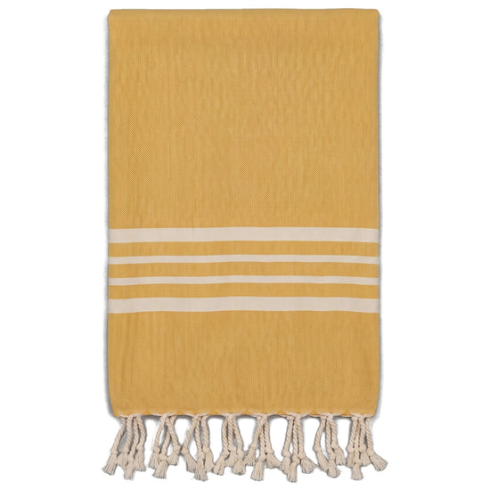 hamamdoek Krem Sultan  mustard yellow - vrijstaand
