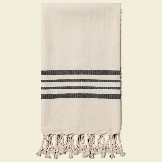 hamamdoek Krem Sultan natural black - op kleur
