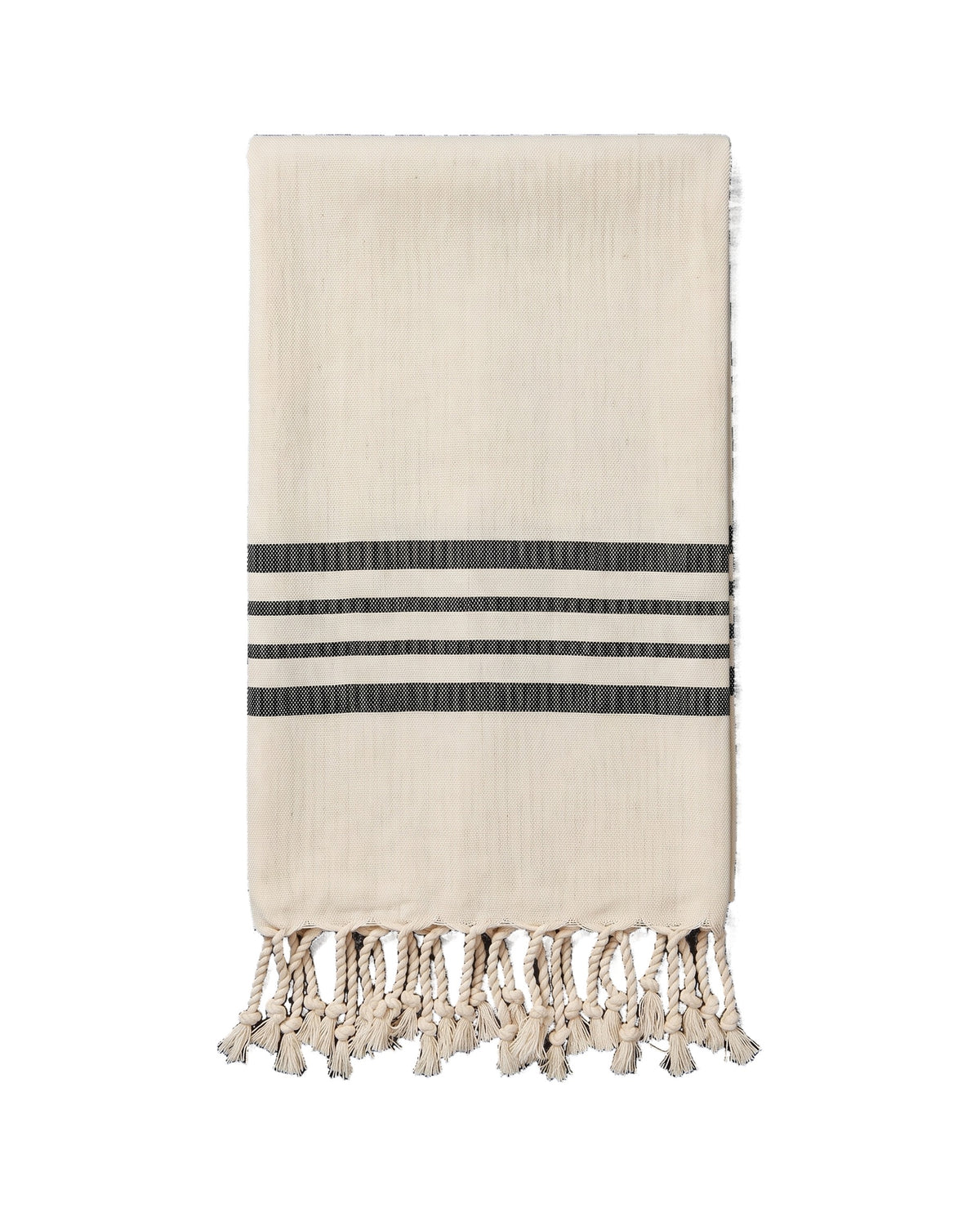 hamamdoek Krem Sultan natural black - vrijstaand
