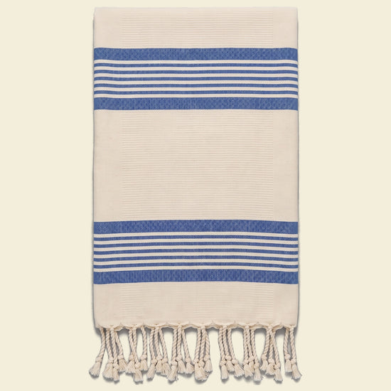 hamamdoek Krem Sultan natural royal blue - op kleur