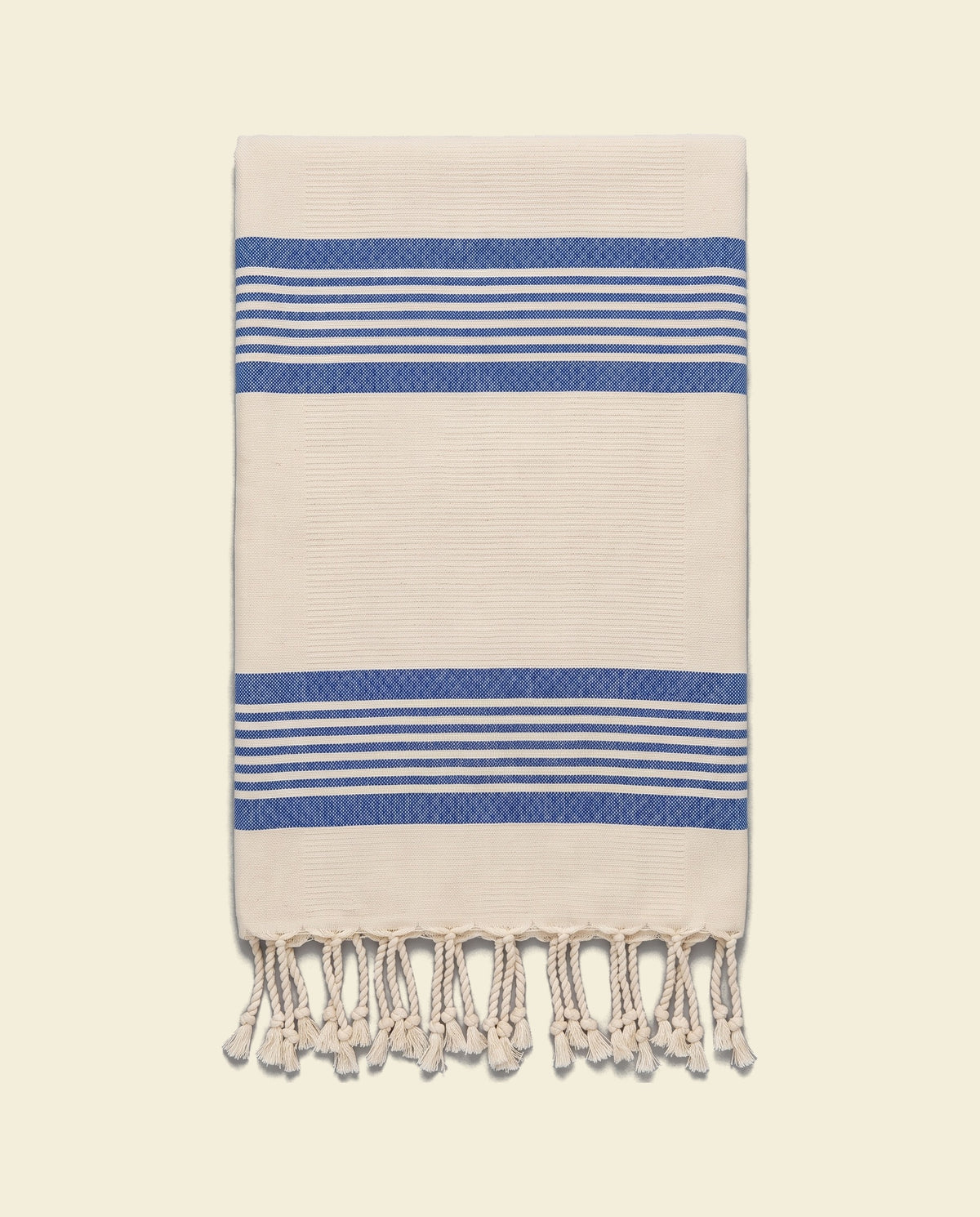hamamdoek Krem Sultan natural royal blue - op kleur