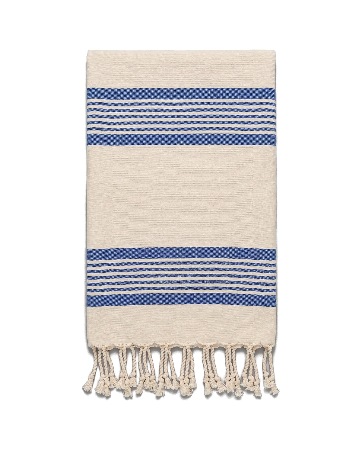 hamamdoek Krem Sultan natural royal blue - vrijstaand