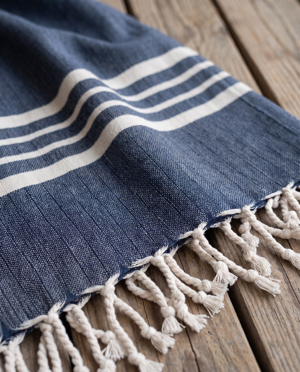 hamamdoek Krem Sultan navy - detail