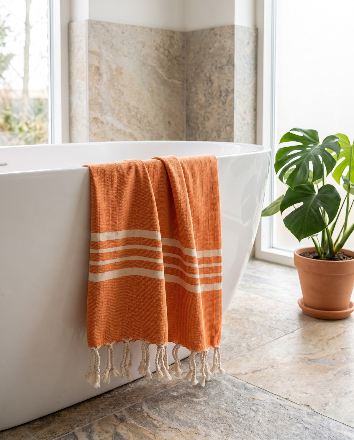 hamamdoek Krem Sultan orange - sfeer