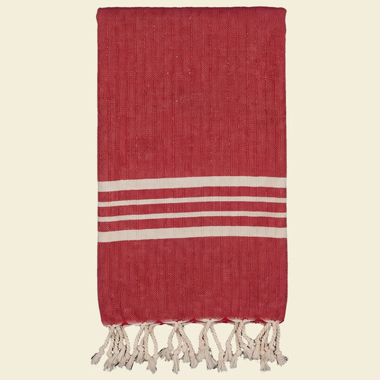 hamamdoek Krem Sultan red - op kleur