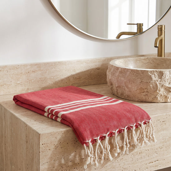 hamamdoek Krem Sultan red - sfeer