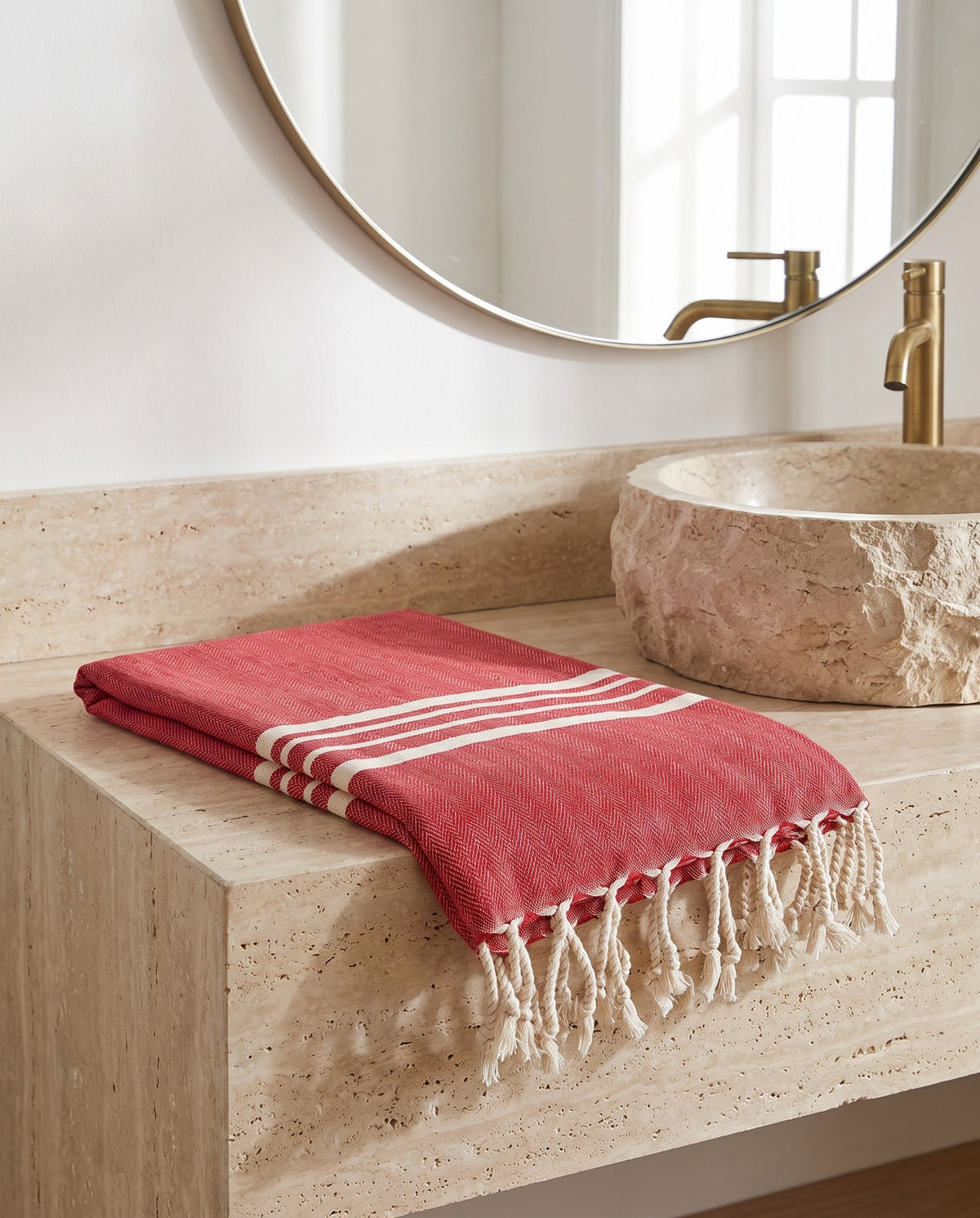 hamamdoek Krem Sultan red - sfeer