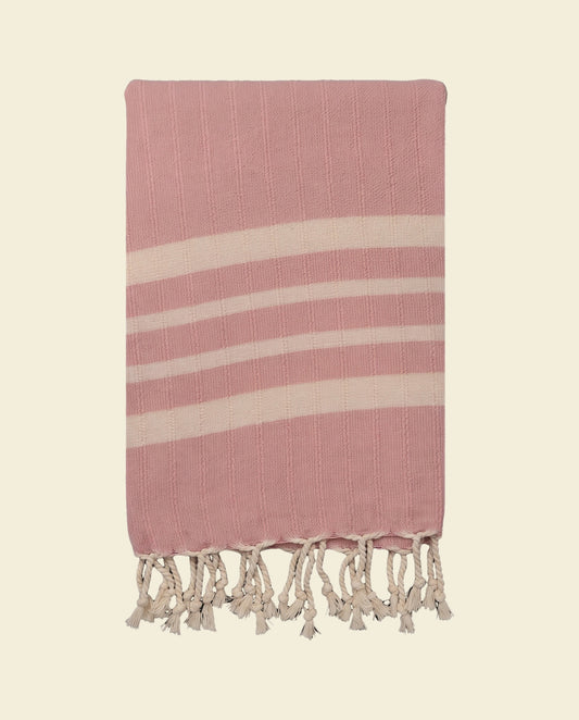 hamamdoek Krem Sultan rose pink - op kleur