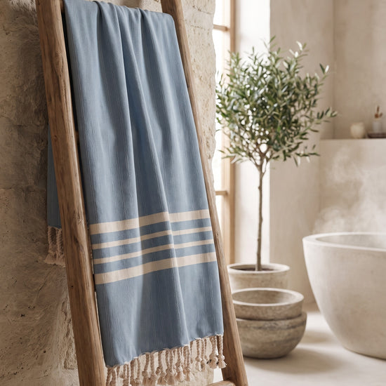 hamamdoek Krem Sultan XXL air blue - sfeer