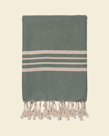 hamamdoek Krem Sultan XXL almond green - op kleur
