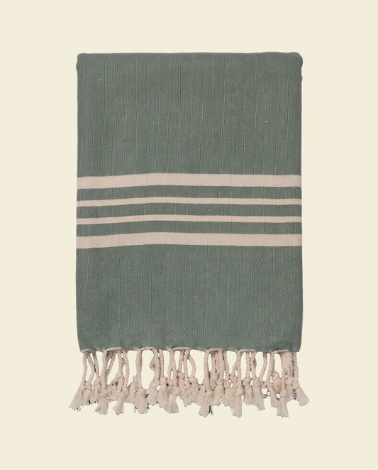 hamamdoek Krem Sultan XXL almond green - op kleur