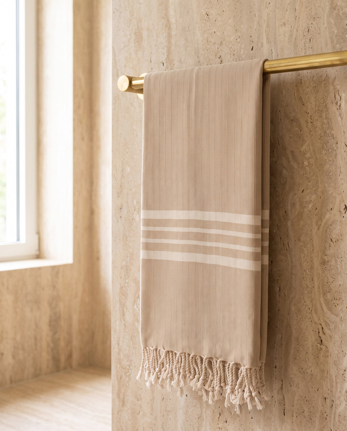 hamamdoek Krem Sultan XXL beige - sfeer