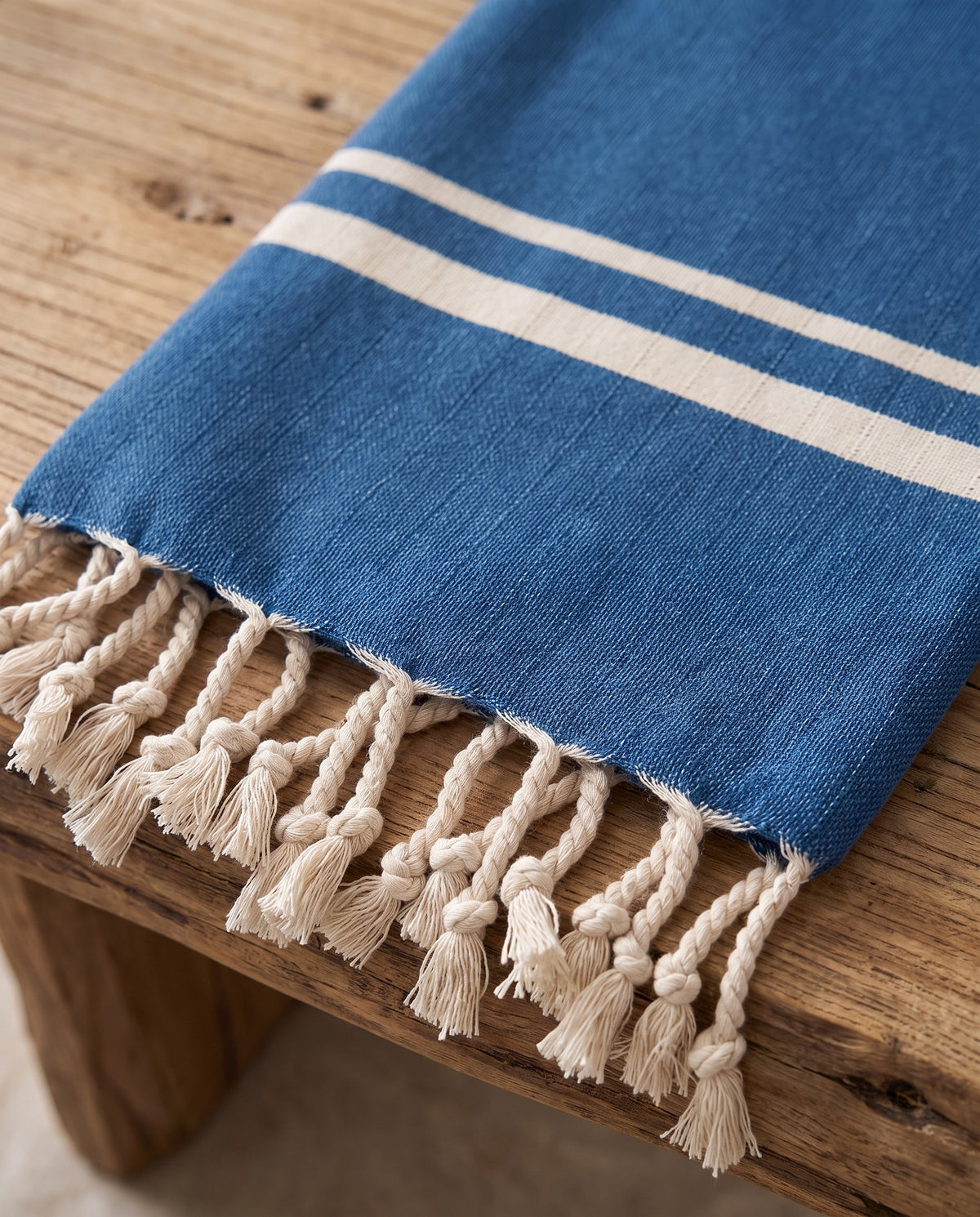 hamamdoek Krem Sultan XXL blue - detail