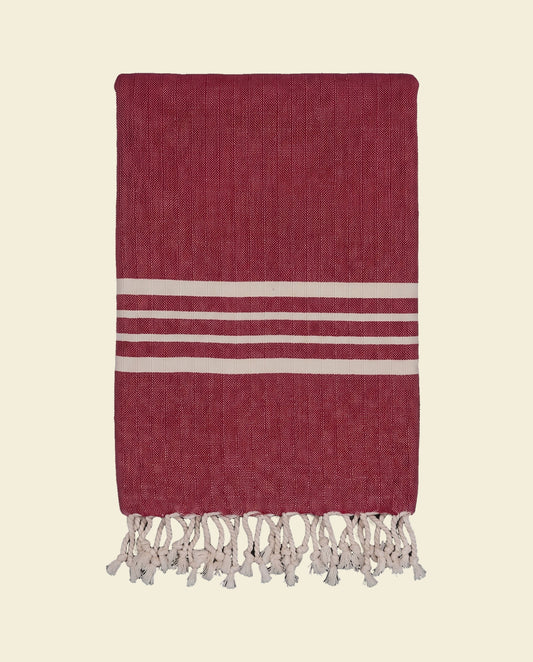 hamamdoek Krem Sultan XXL bordeaux - op kleur
