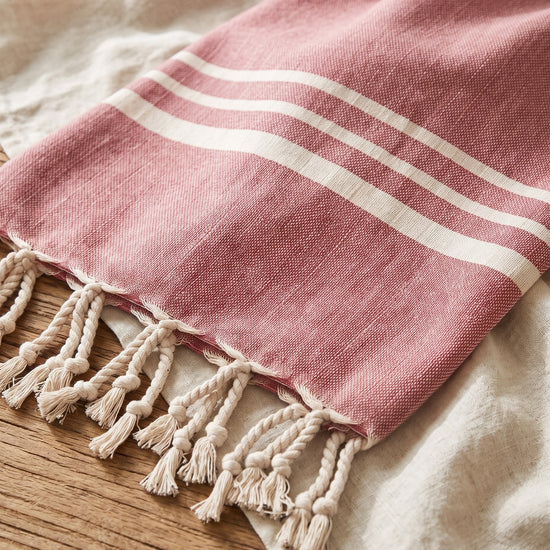 hamamdoek Krem Sultan XXL dusty rose - detail