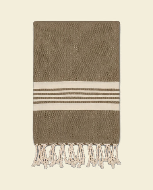 hamamdoek Krem Sultan XXL khaki - op kleur