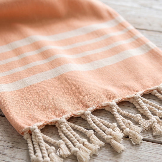 hamamdoek Krem Sultan XXL melon - detail