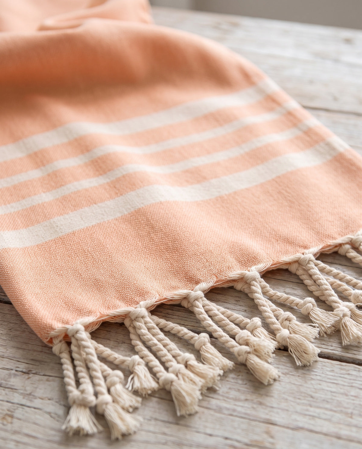hamamdoek Krem Sultan XXL melon - detail