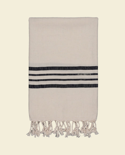 hamamdoek Krem Sultan XXL natural black - op kleur