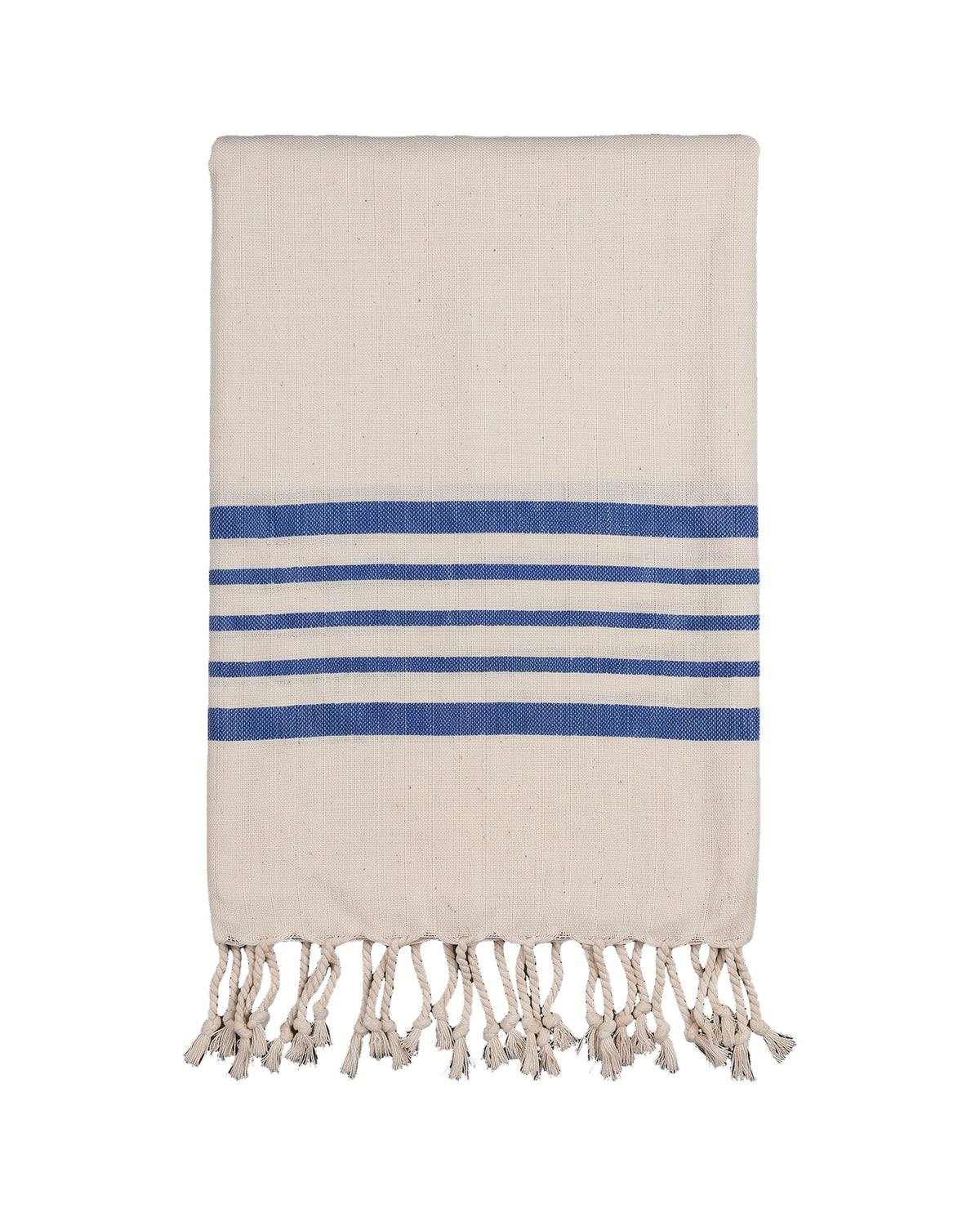 hamamdoek Krem Sultan XXL natural royal blue - vrijstaand