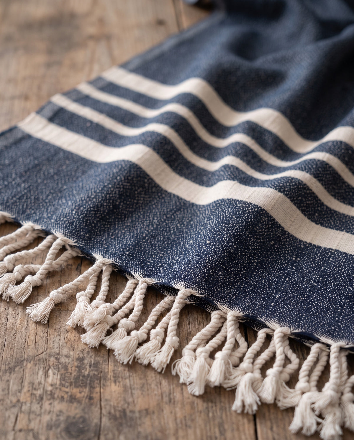 hamamdoek Krem Sultan XXL navy - detail