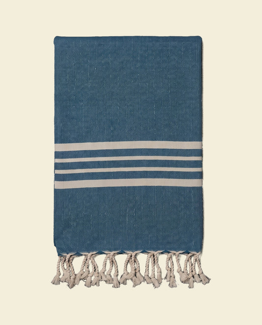 hamamdoek Krem Sultan XXL petrol blue - op kleur
