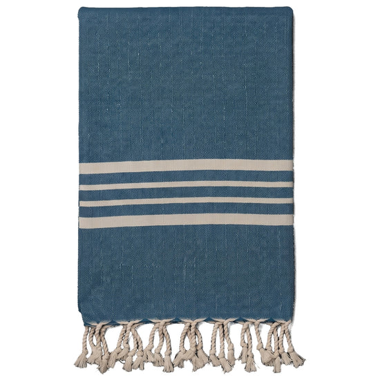 hamamdoek Krem Sultan XXL petrol blue - vrijstaand