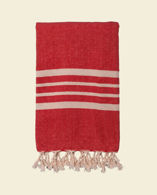 hamamdoek Krem Sultan XXL red - op kleur