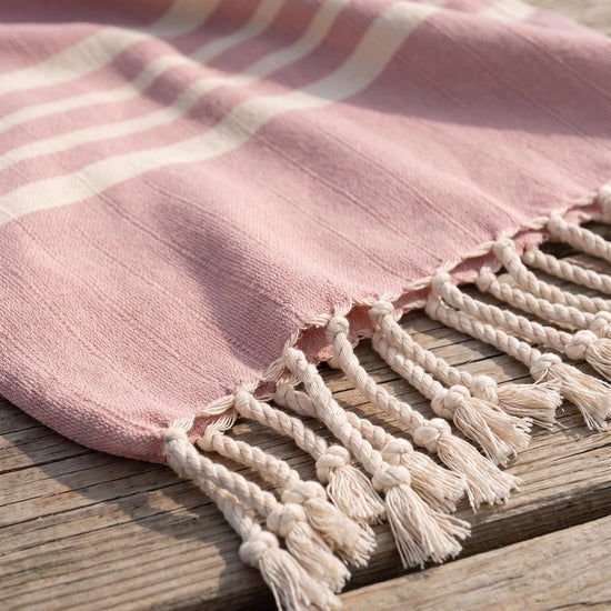hamamdoek Krem Sultan XXL rose pink - detail