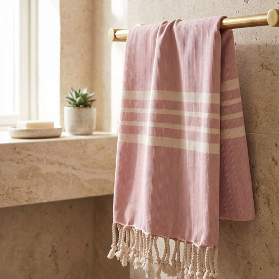 hamamdoek Krem Sultan XXL rose pink - sfeer