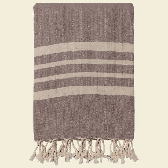 hamamdoek Krem Sultan XXL taupe - op kleur