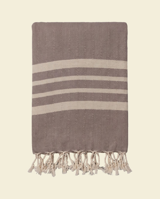 hamamdoek Krem Sultan XXL taupe - op kleur
