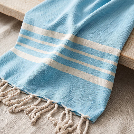 hamamdoek Krem Sultan XXL turquoise - detail